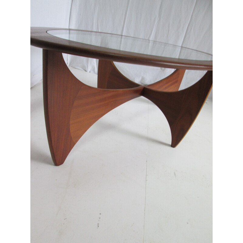 Vintage Astro oval coffee table in teak - 1960s