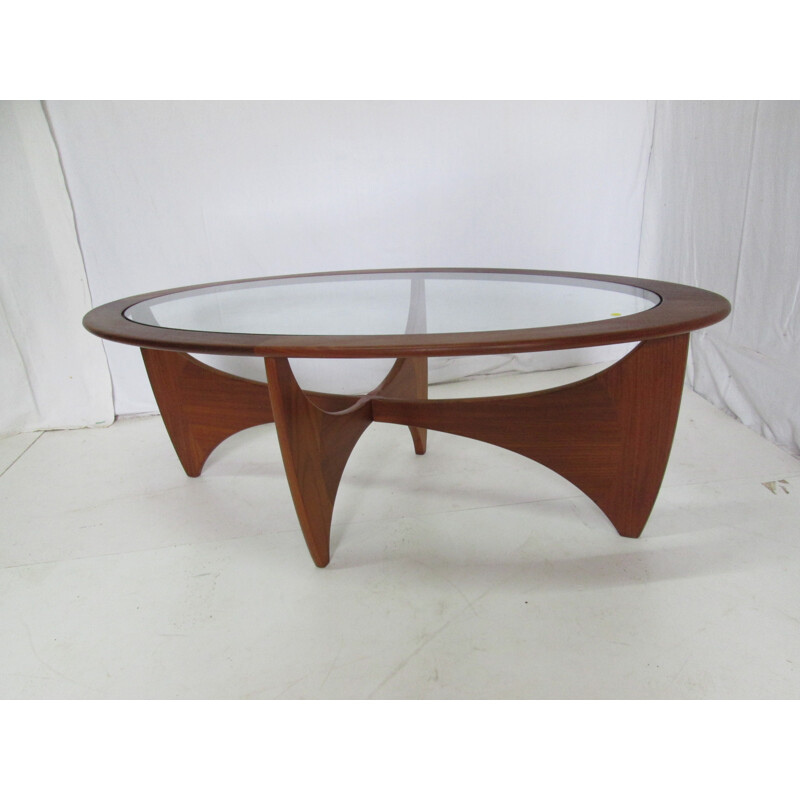 Vintage Astro oval coffee table in teak - 1960s