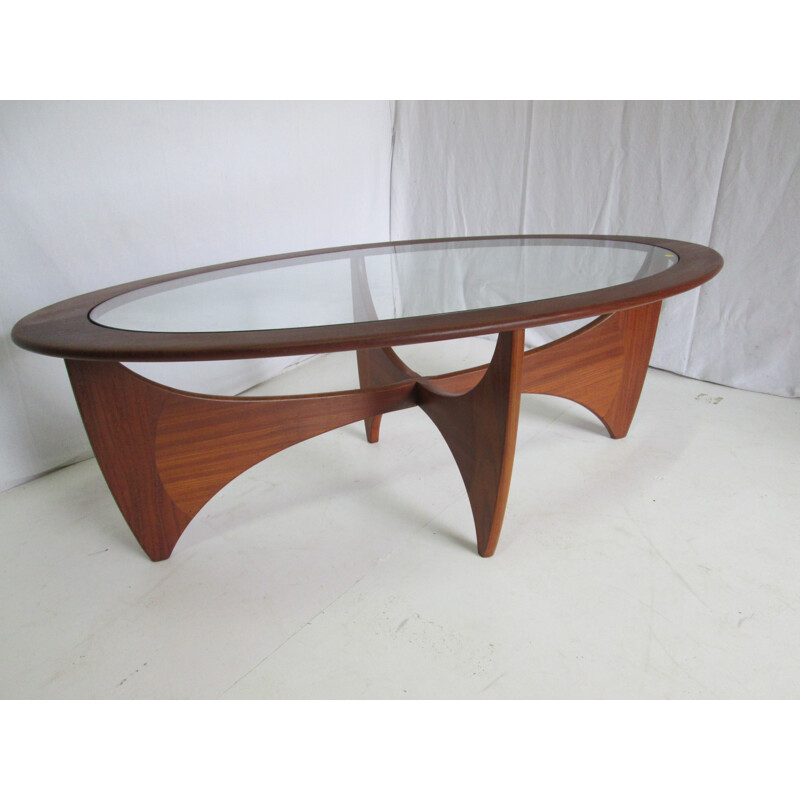 Vintage Astro oval coffee table in teak - 1960s