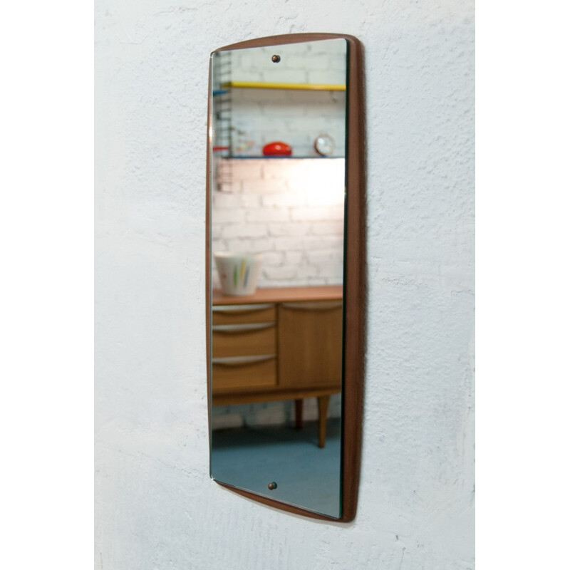 Vintage Scandinavian mirror in teak - 1960s
