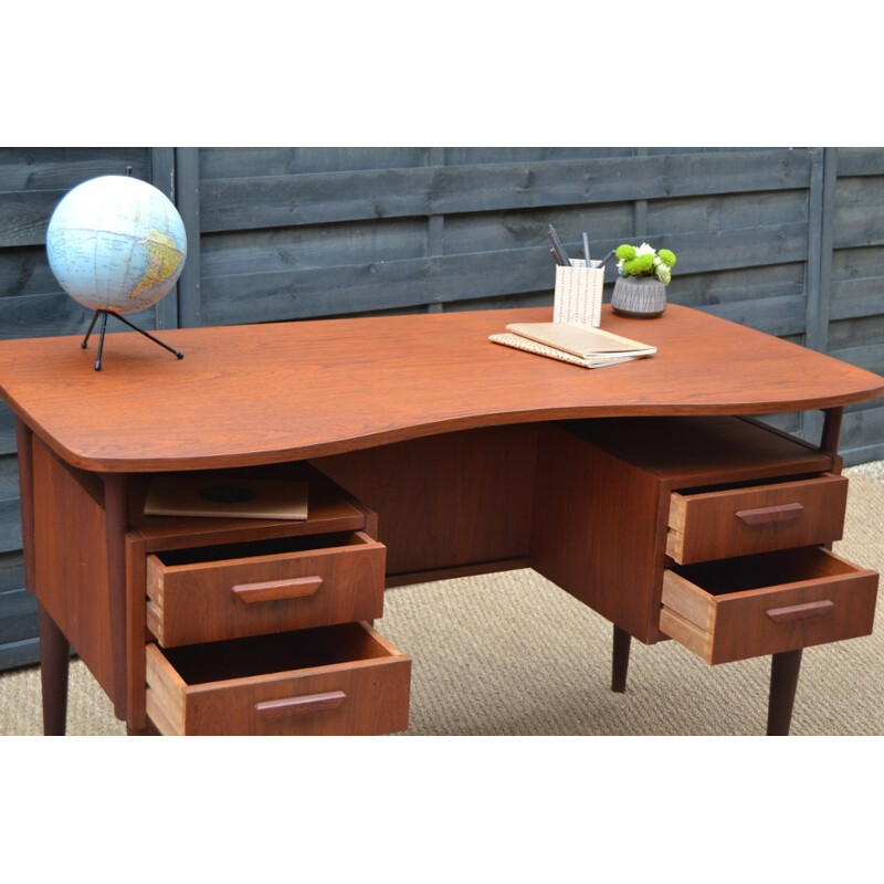 Vintage double-sided Danish desk - 1960s