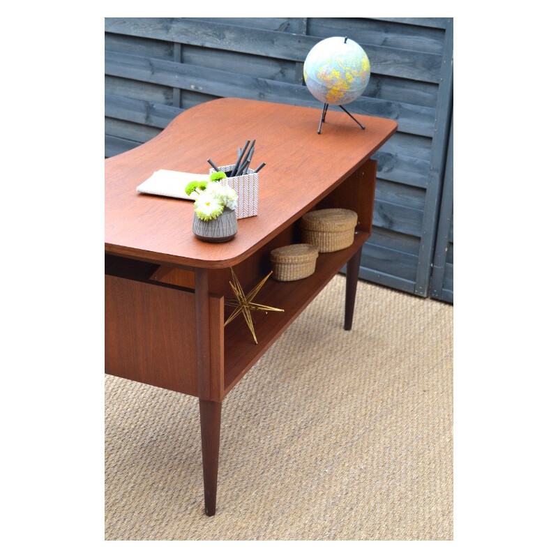 Vintage double-sided Danish desk - 1960s