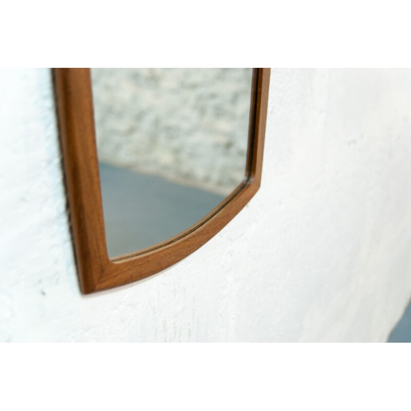 Vintage Scandinavian flared mirror - 1960s