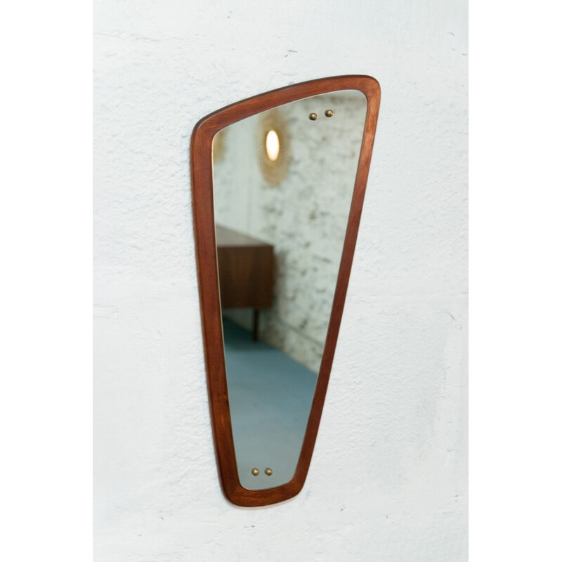 Vintage Asymmetric Scandinavian mirror - 1950s