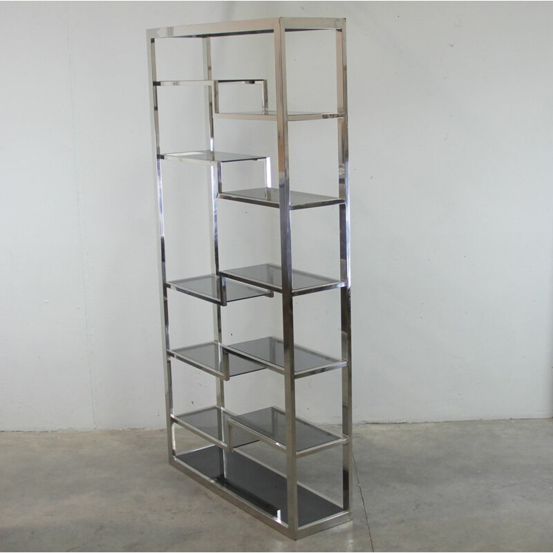 Vintage Shelf in chromed metal - 1970s