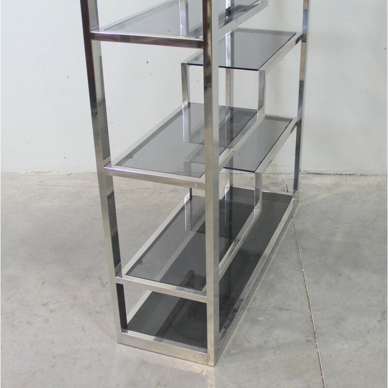 Vintage Shelf in chromed metal - 1970s