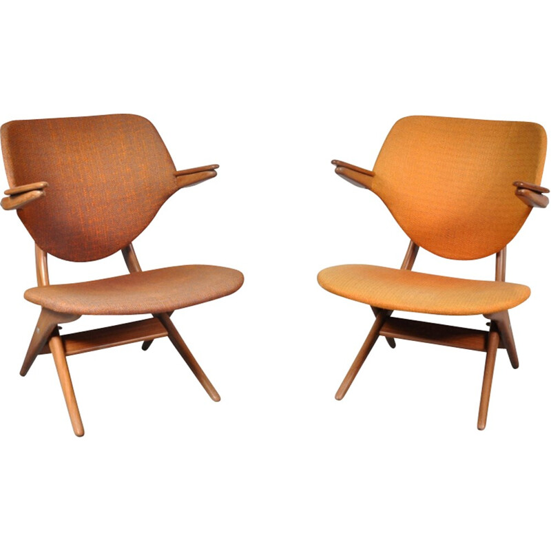 Suite de deux chaises Pelican vintage - 1950