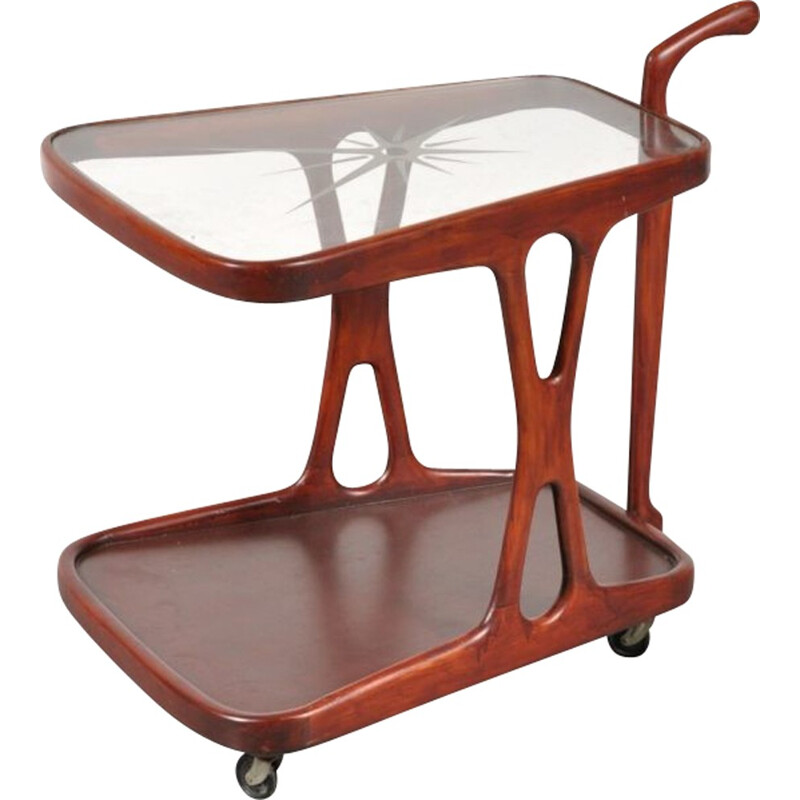 Vintage italian trolley in glass - 1950s