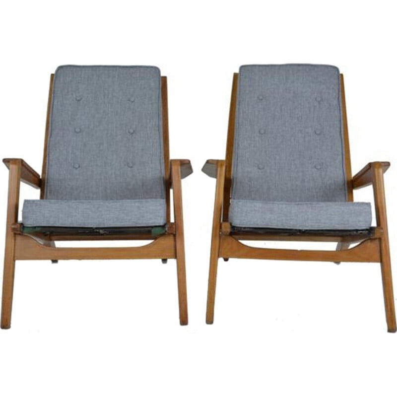 Pair of Model "FS105" armchairs by P. Guariche  - 1950s