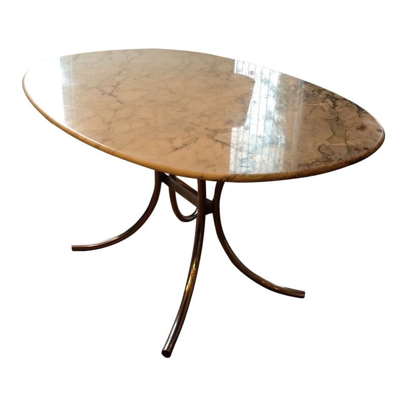 Oval table in marble - 1970s