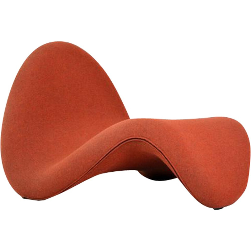 Vintage orange Tongue armchair by Pierre Paulin - 1960s