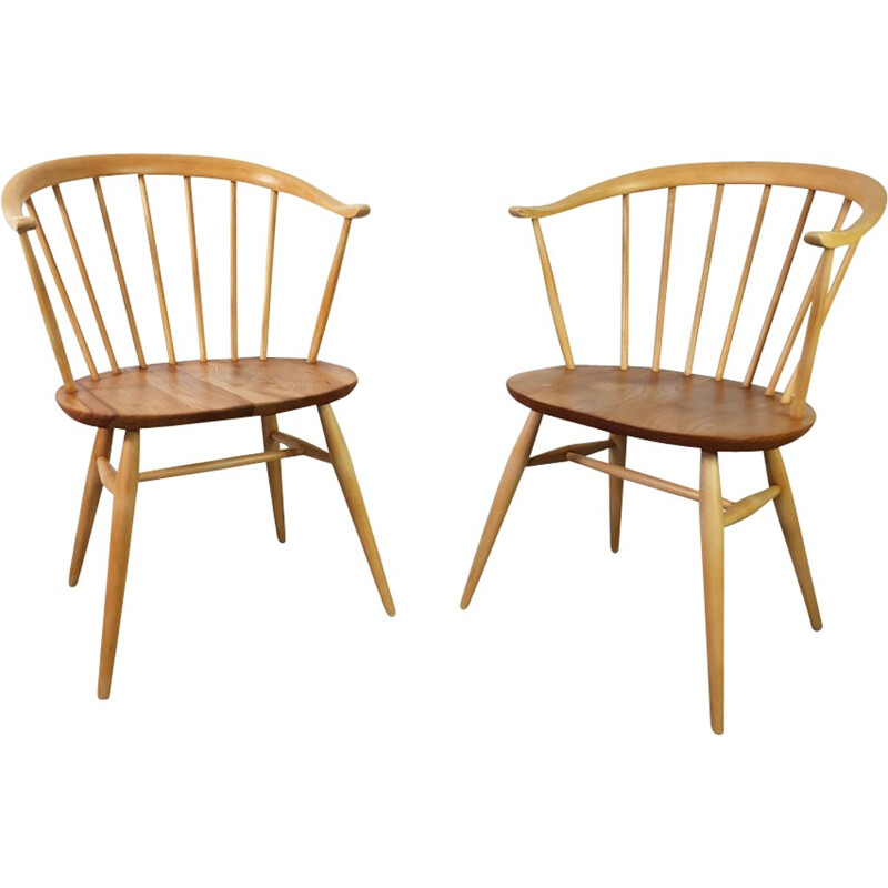 Set of 2 vintage Side Chairs by Lucian Ercolani for Ercol - 1960s