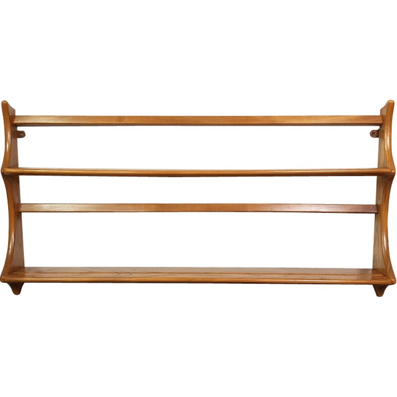 Vintage Elm Open Plate Rack by Lucian Ercolani for Ercol - 1970s