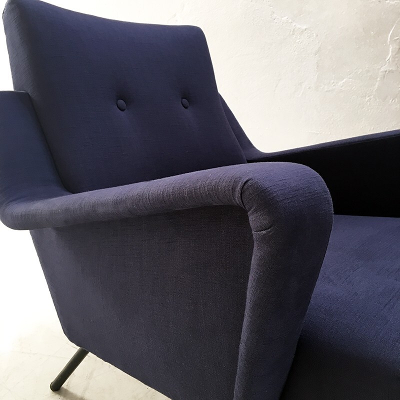 Vintage pair of french lounge chairs by Gérard Guermonprez for Magnani - 1950s