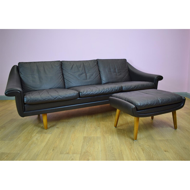 Vintage Danish "Matador" sofa & ottoman by Aage Christiansen - 1960s