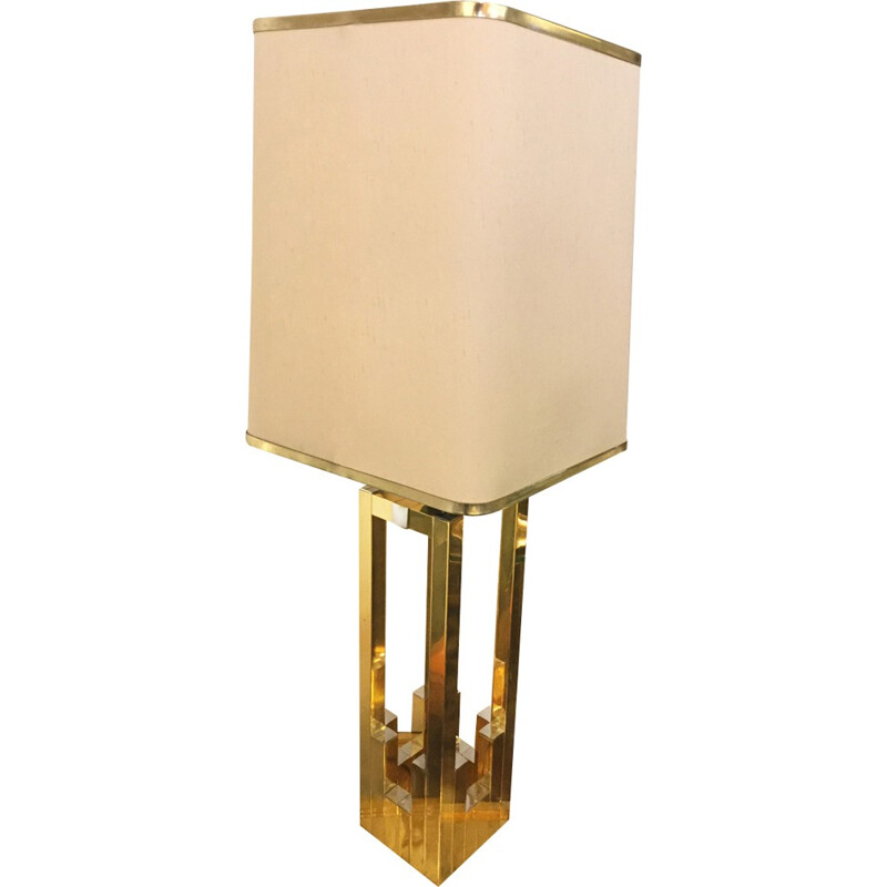 Vintage Lumica lamp in gilded metal - 1970s