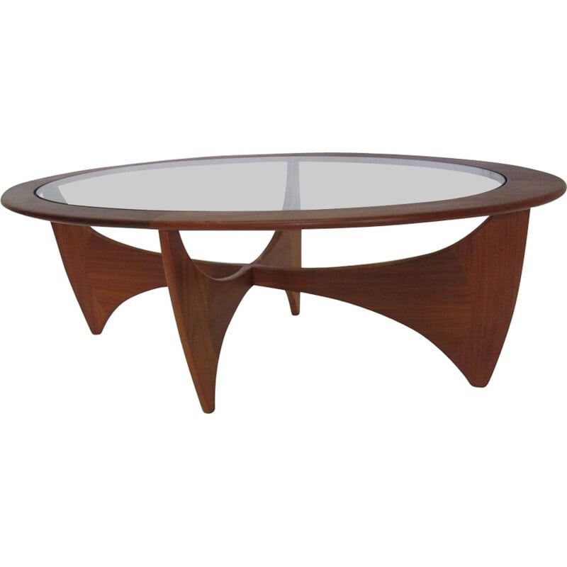 Vintage Astro oval coffee table in teak - 1960s