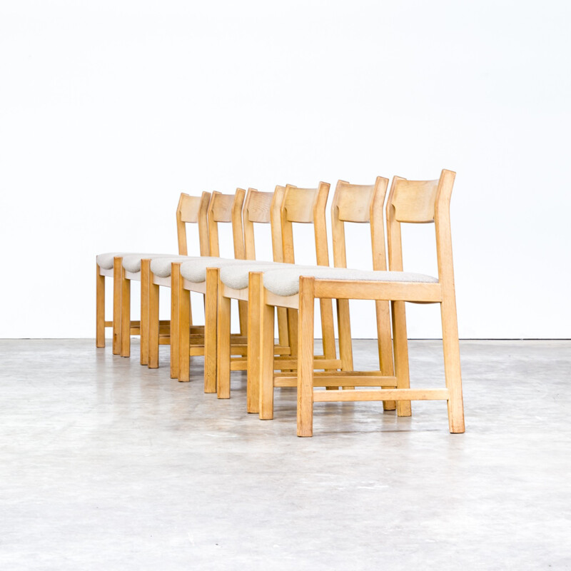 Set of 6 danish "Shaker" dining chairs in Oak - 1970s