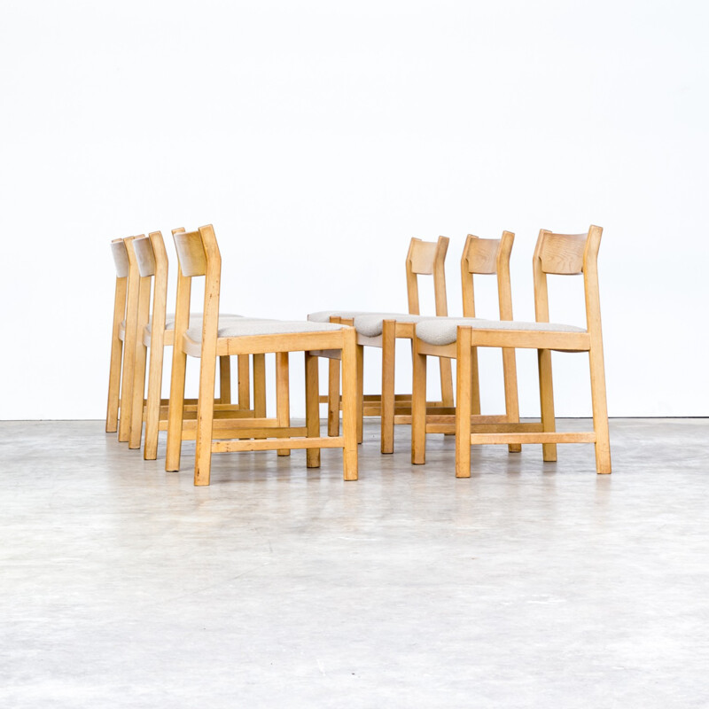 Set of 6 danish "Shaker" dining chairs in Oak - 1970s