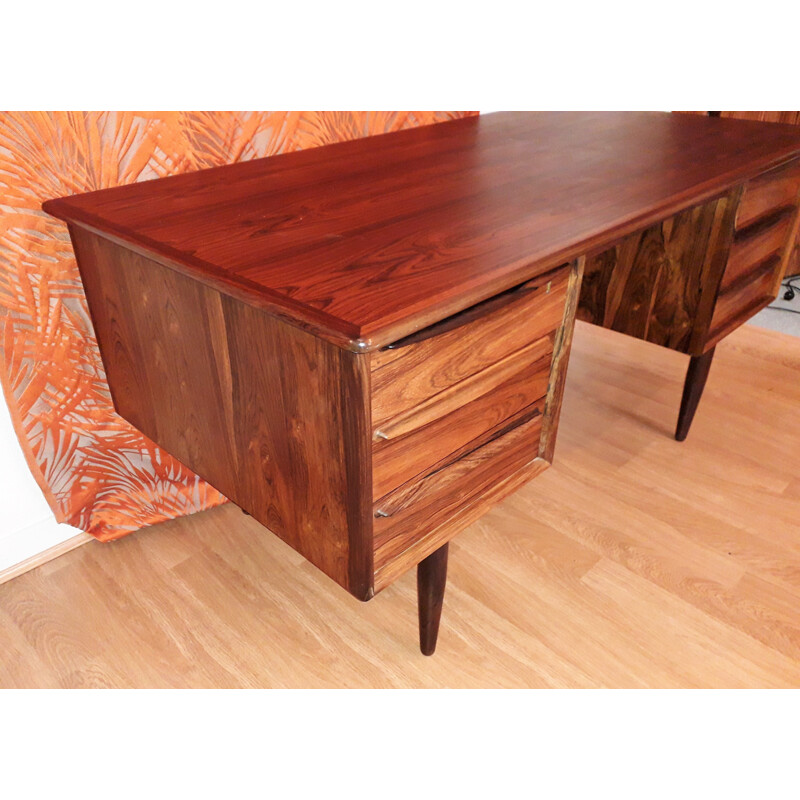 Scandinavian vintage desk in rosewood by Falster - 1960s