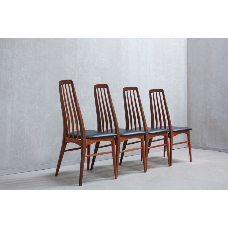 Set of 6 Eva vintage armchairs by Niels Kofoed for Koefoeds Mobelfabrik - 1960s