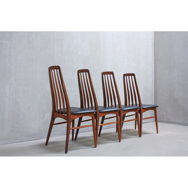 Suite de 6 fauteuils vintage Eva par Niels Kofoed pour Koefoeds Mobelfabrik - 1960