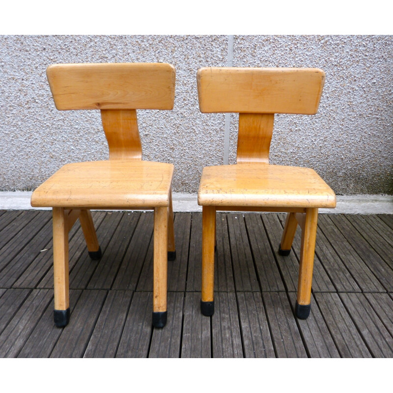 Mid century modern Dutch children’s chairs - 1960s.