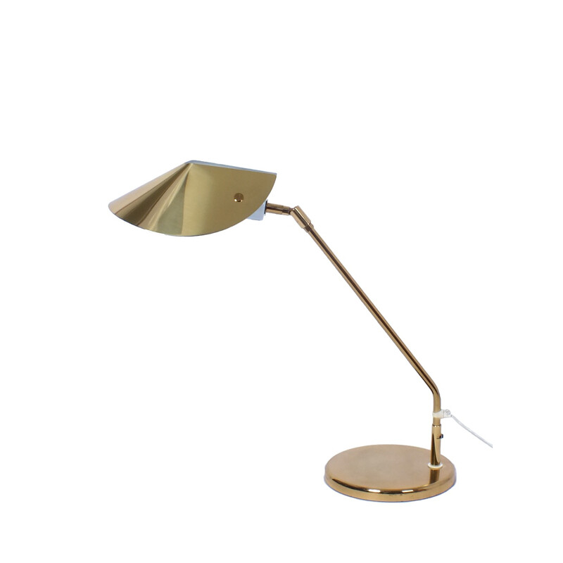 Vintage scandinavian brass desk lamp by Aneta - 1980s