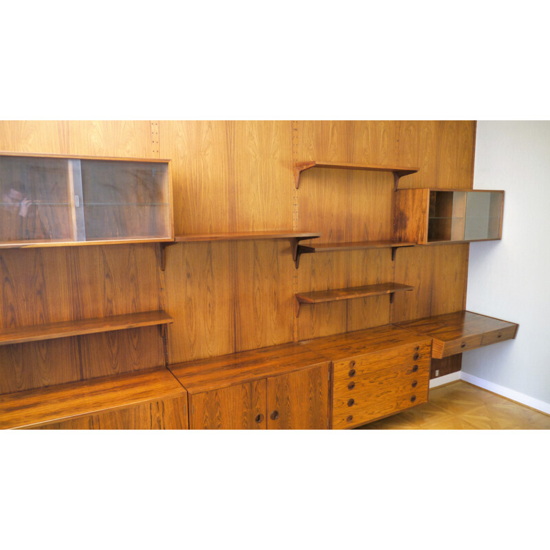 Scandinavian modular bookcase in rosewood, Poul CADOVIUS - 1950s