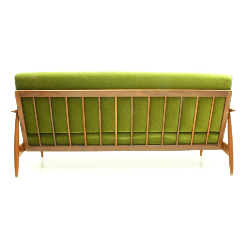 Danish Teak & Velvet Fabric Seating Group - 1960s