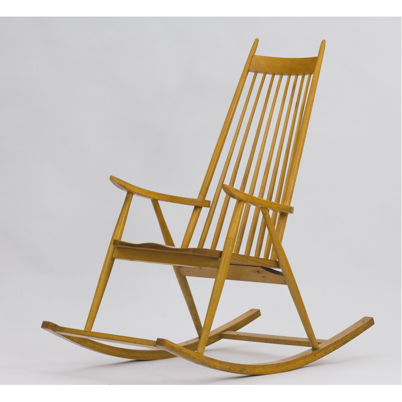 Vintage Wooden Rocking Chair from Finlad - 1960s