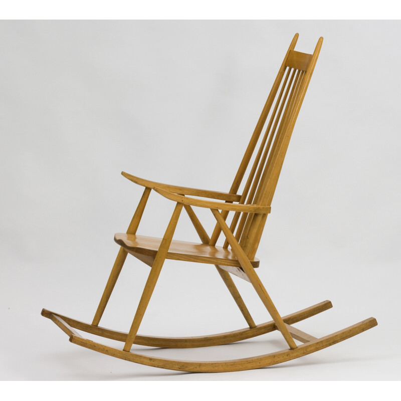 Vintage Wooden Rocking Chair from Finlad - 1960s