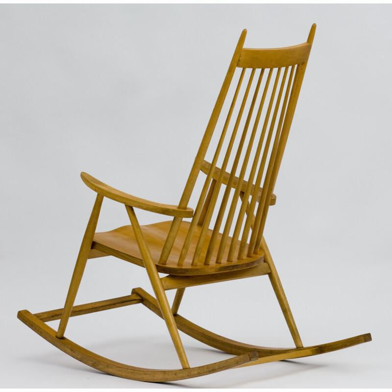 Vintage Wooden Rocking Chair from Finlad - 1960s