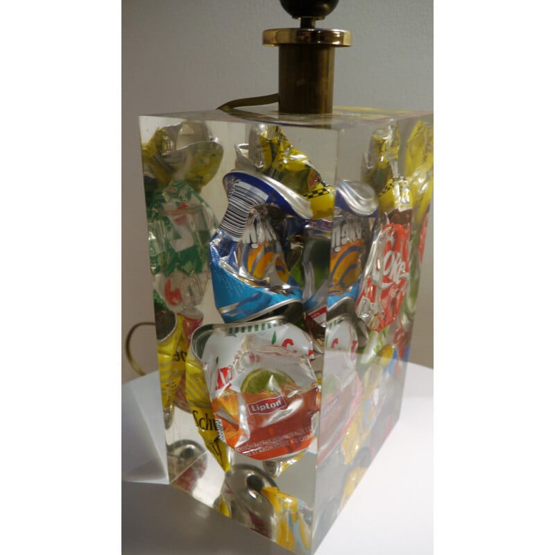 Vintage plexiglas lamp - 1980