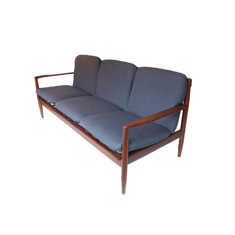 3 seater bench in teakwood, Grete JALK - 1960s