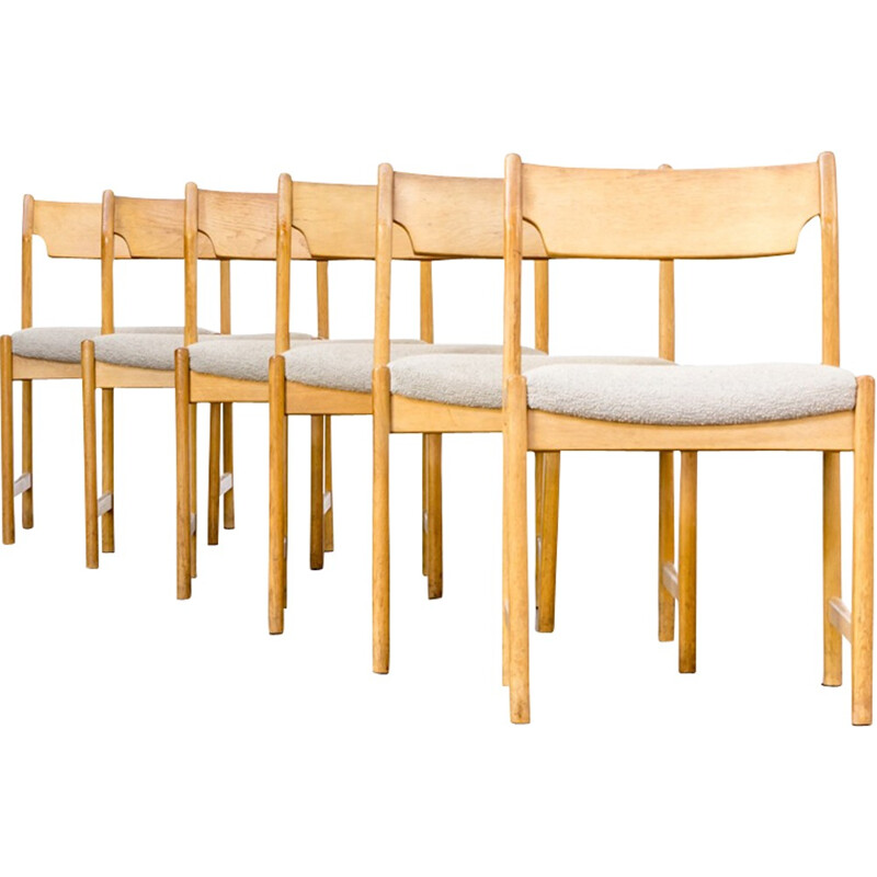 Set of 6 danish "Shaker" dining chairs in Oak - 1970s