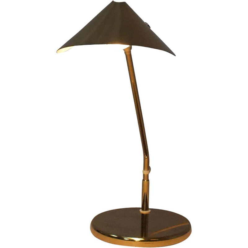 Vintage scandinavian brass desk lamp by Aneta - 1980s