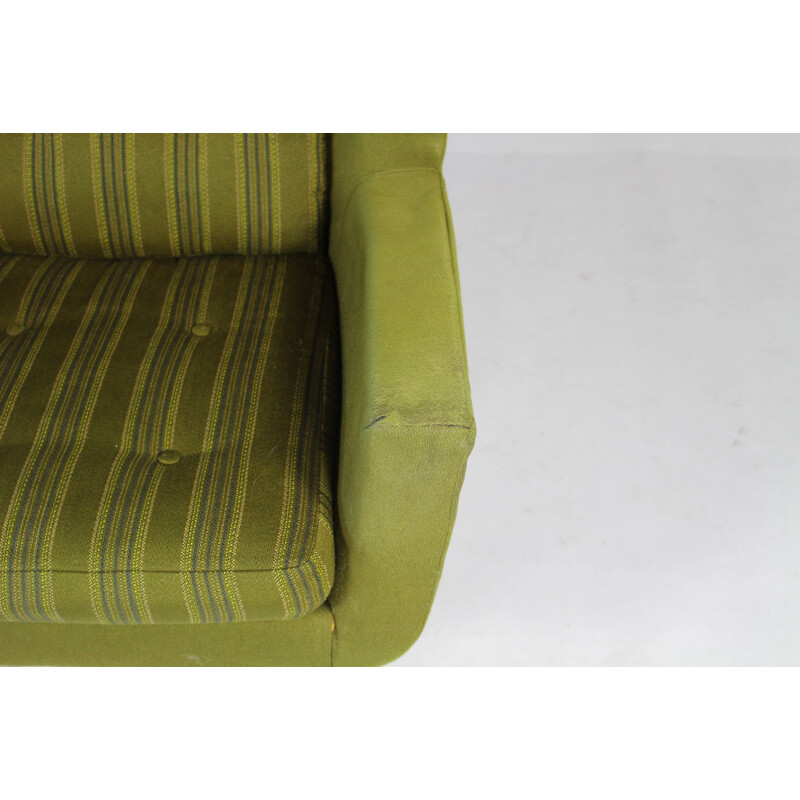 Fauteuil Pivotant Danois vintage vert par Skjold Sorensen - 1960