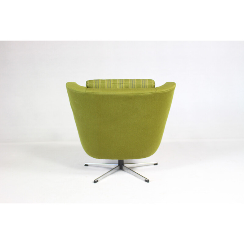 Vintage Danish Swivel green armchair by Skjold Sorensen - 1960s