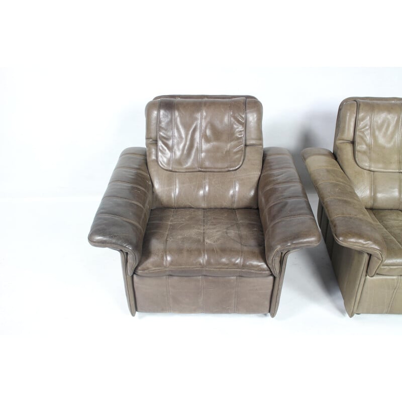 Fauteuil vintage Club en Cuir pour De Sede - 1970