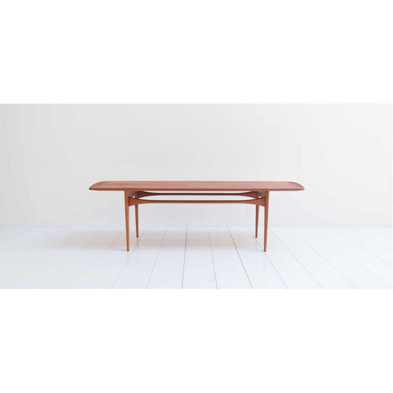 Table basse danoise en teck modèle FD503 par Tove & Edvard Kindt-Larsen - 1960