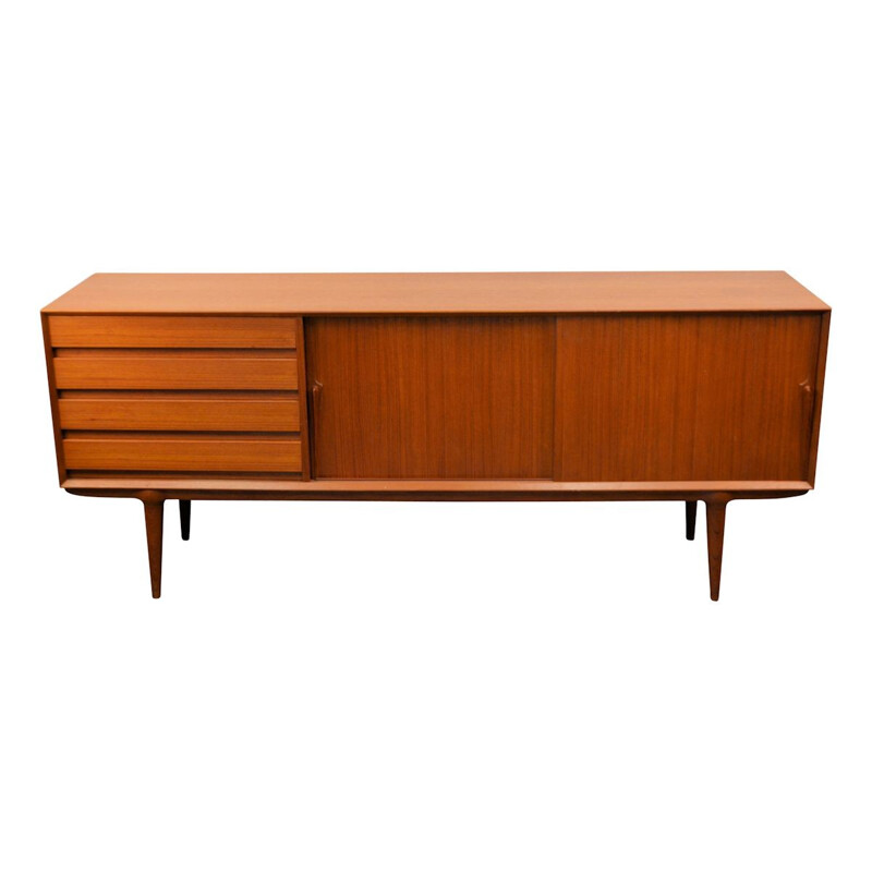 Vintage scandinavian sideboard model 18 in teak by Gunni Omann for Omann Jun Møbelfabrik - 1960s