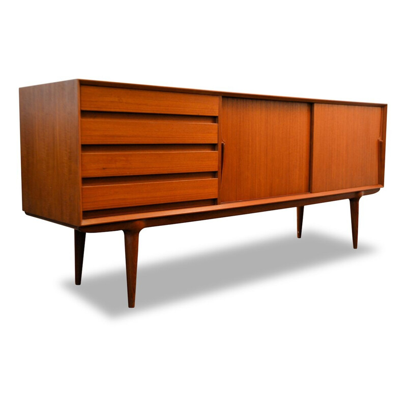 Vintage scandinavian sideboard model 18 in teak by Gunni Omann for Omann Jun Møbelfabrik - 1960s