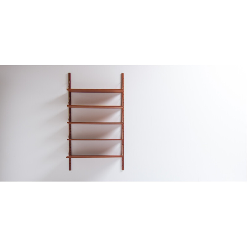 Danish vintage wall system in teak - 1960s