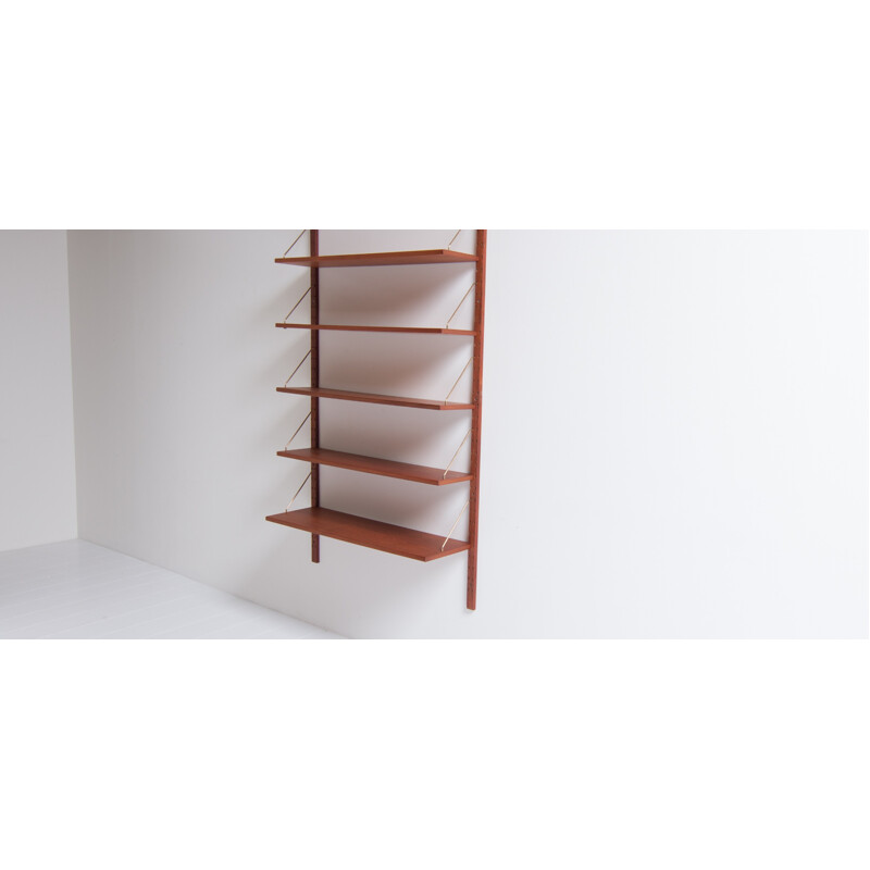 Danish vintage wall system in teak - 1960s