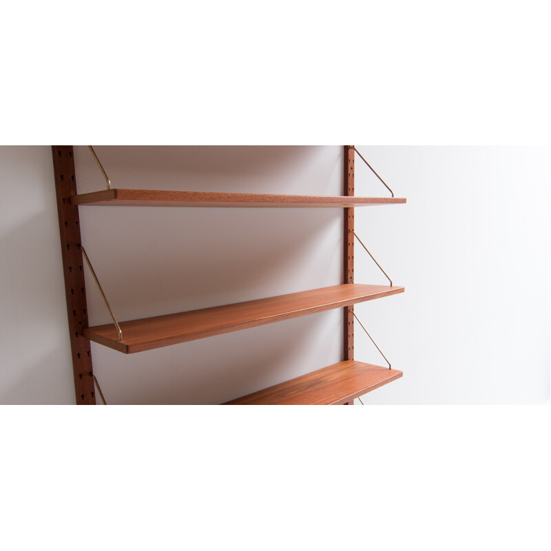 Danish vintage wall system in teak - 1960s