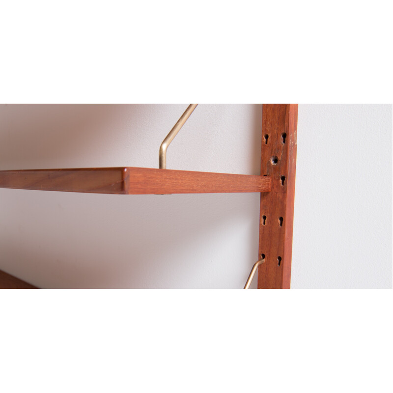 Danish vintage wall system in teak - 1960s