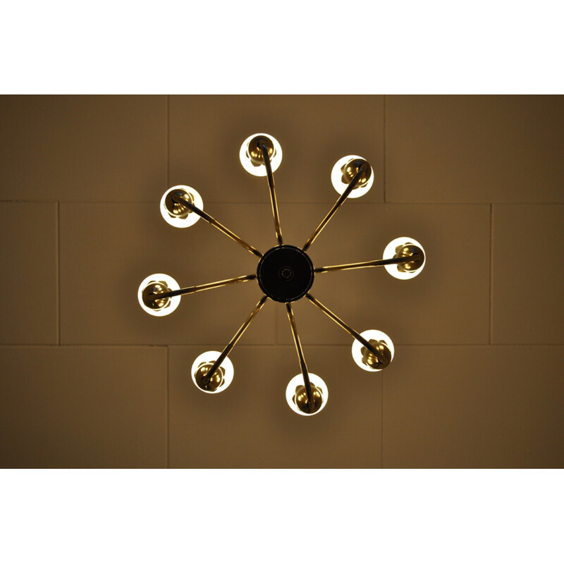 Vintage tulip chandelier by Fog & Mørup - 1950s