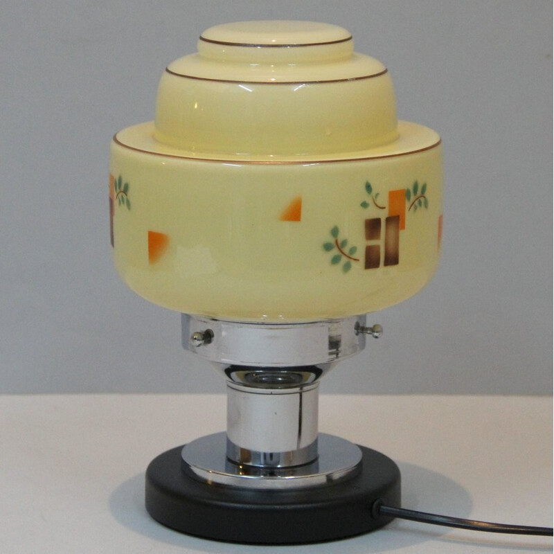 Vintage metal lacquered table lamp, Germany - 1950s