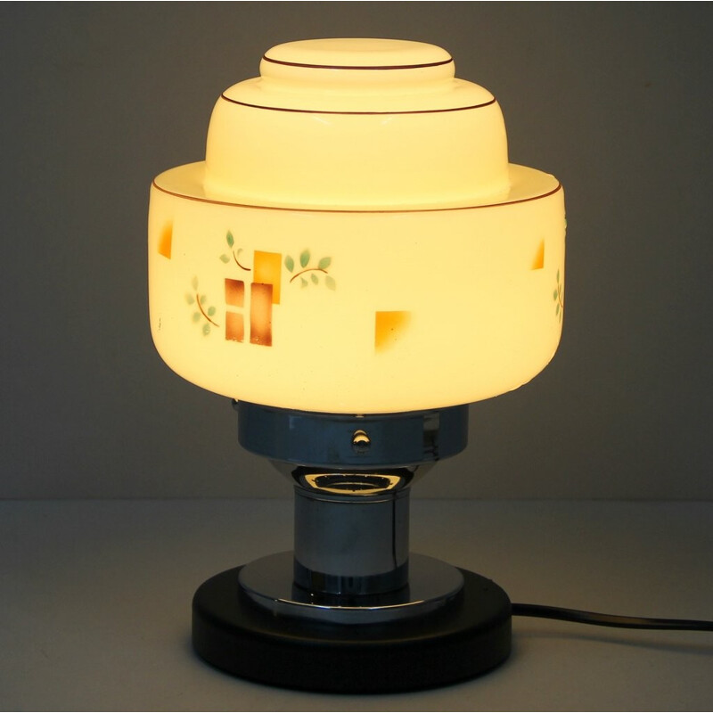 Vintage metal lacquered table lamp, Germany - 1950s